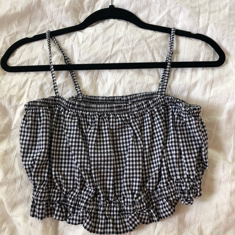 LA Hearts Gingham Crop Top
